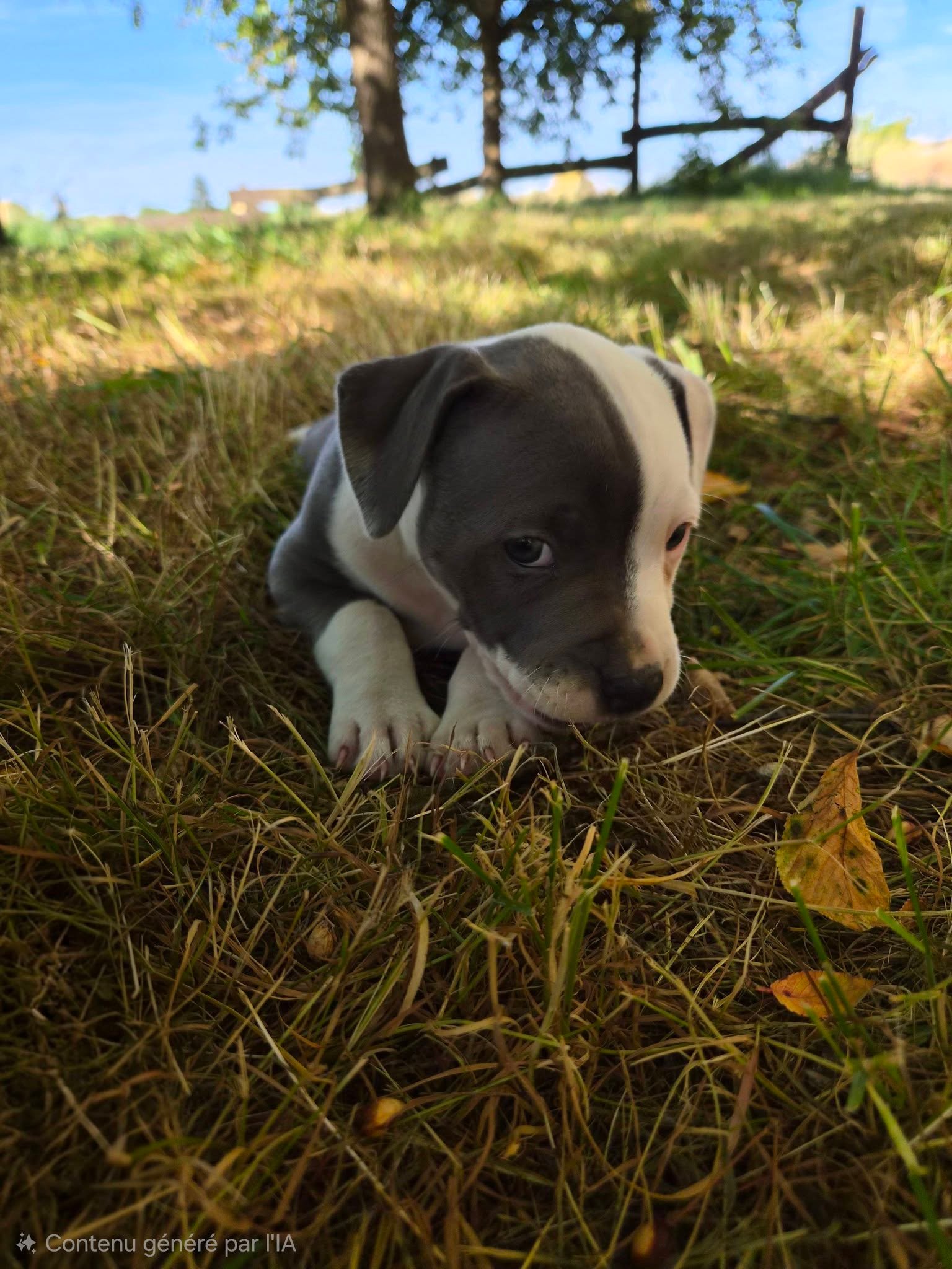 Chiot Royale Black Pearl dans les extérieurs de l'élevage